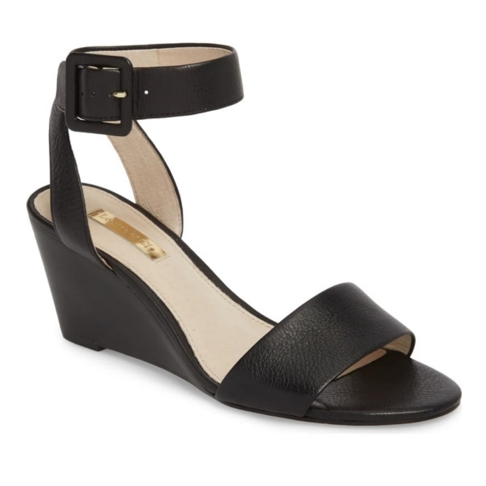 Louise et Cie Lo Punya black wedge Sandal Size 9 1/2 - Picture 2 of 10